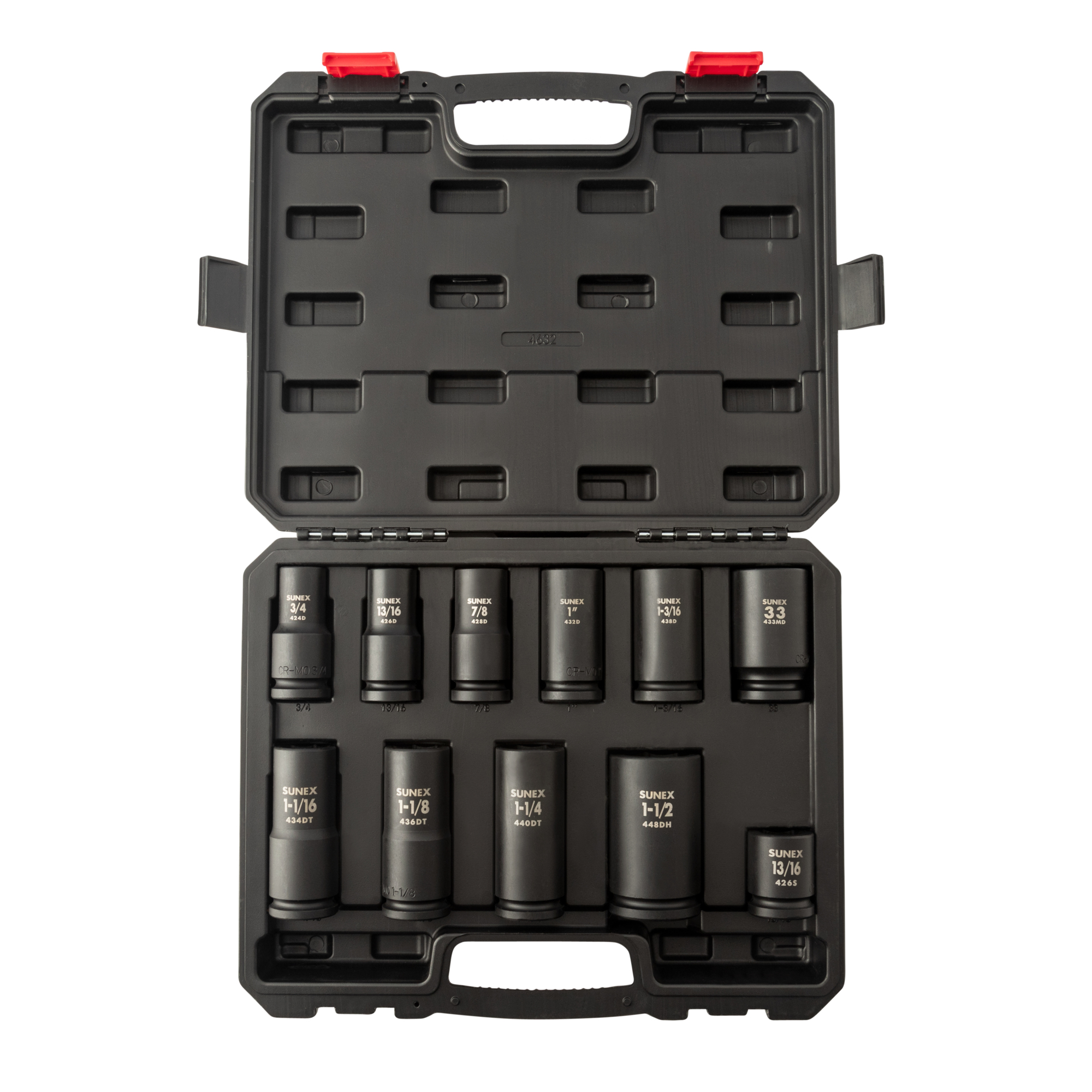 Sunex Tools 3/4in. Drive SAE/Metric 6-Point Standard/Deep/Square Budd Wheel Socket Set — 11 Pcs, Model# 4632